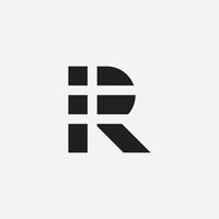 r monogram ontwerp vector