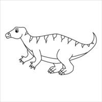 grappig dino kleur bladzijde. illustratie van dinosaurus dieren vector