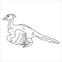 schattig dino archaeopteryx schets illustratie vector