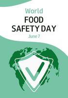 wereld voedsel veiligheid dag. juni 7. ontwerp voor banier, groet kaart, presentatie, folder. vector