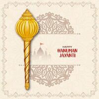 mooi gelukkig Hanuman Jayanti Hindoe festival groet kaart vector