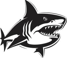 onderwater- macht zwart voor haai embleem stil jager zwart ic haai in vector