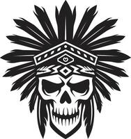 ritueel ritmes elegant tribal schedel lijn kunst in zwart mysticus totems zwart voor tribal schedel masker lijn kunst vector