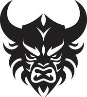 elegant oni strak zwart logo ontwerp voor een modern identiteit noir oni grafisch ingewikkeld kunst met een mysterieus tintje vector