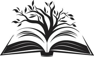 noir boek symbool elegant embleem ontwerp met Open boek illustratie lezing ervaring icoon strak zwart logo met Open boek ontwerp vector