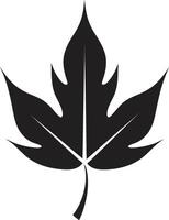 vernieuwd groei embleem van blad silhouet symbiotisch kalmte blad silhouet vector