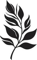 betoverd oase blad silhouet in biologisch elegantie met blad silhouet vector