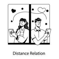 modieus afstand relatie vector