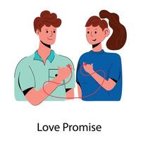 modieus liefde belofte vector