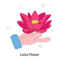 modieus lotus bloem vector