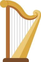 harp musical instrument illustratie vlak ontwerp vector