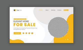 held banier voor echt landgoed website, landen bladzijde met huis ondertekend eigendom aankoop overeenkomst. concept van echt landgoed overeenkomst, buying een huis. modern echt landgoed website uiux ontwerp. vector