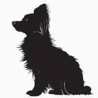 Super goed silhouetten van hond wit achtergrond vector