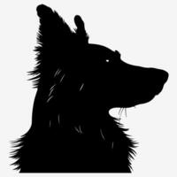 Super goed silhouetten van hond wit achtergrond vector