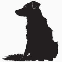 Super goed silhouetten van hond wit achtergrond vector