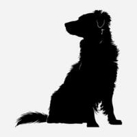 Super goed silhouetten van hond wit achtergrond vector