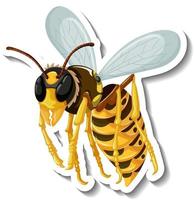 honingbij insect cartoon sticker vector