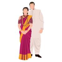 zuiden Indisch bruid illustratie vector