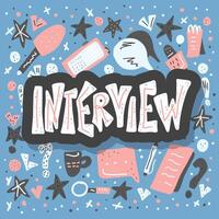 interview ontwerp poster. illustratie. vector