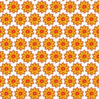 helder bloemen patroon in de het formulier van oranje bloemen Aan een wit achtergrond vector
