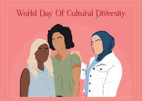 werelddag voor culturele diversiteit vector