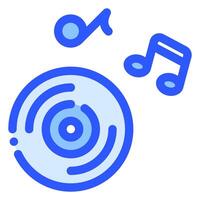 trompetten icoon in blauwtoon stijl vector