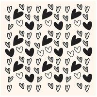 tekening harten, hand- getrokken liefde harten met illustratie stijl tekening en lijn kunst vector