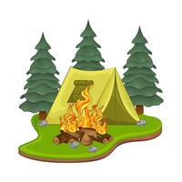 illustratie van camping vector