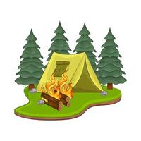 illustratie van camping vector