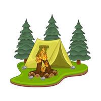 illustratie van camping vector