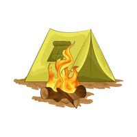 illustratie van camping vector