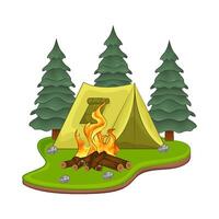 illustratie van camping vector