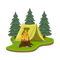 illustratie van camping vector