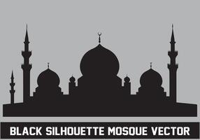 moskee silhouet bundel wit achtergrond vector