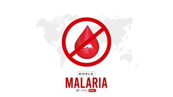 wereld malaria dag bewustzijn dag sociaal media poster ontwerp vector