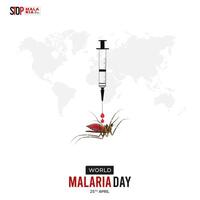 wereld malaria dag bewustzijn dag sociaal media poster ontwerp vector