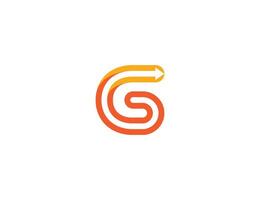 eerste brief g pijl logo concept teken symbool icoon ontwerp element. financieel, overleg plegen, logistiek logo. illustratie logo sjabloon vector