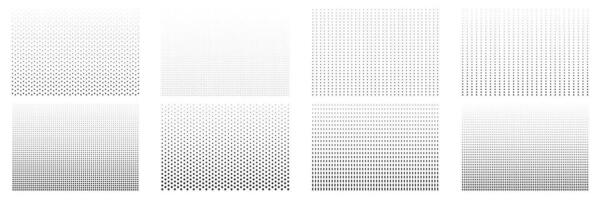 halftone achtergronden met lineair hellingen. voor de helft toon patronen met punt. geïsoleerd illustratie vector