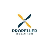 vliegtuig propeller logo ontwerp vector