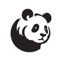 panda illustratie ontwerp silhouet stijl vector