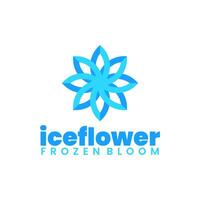 bevroren sneeuw ijs bloem logo vector