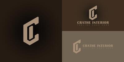 abstract eerste zeshoek brief ci of ic logo in zacht goud kleuren geïsoleerd Aan meerdere achtergrond kleuren. de logo is geschikt voor interieur ontwerp onderhoud logo pictogrammen naar ontwerp inspiratie Sjablonen. vector