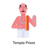 modieus tempel priester vector