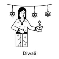 modieus diwali concepten vector