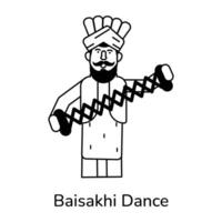 modieus baisakhi dans vector