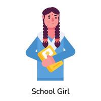 modieus school- meisje vector