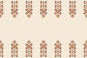 traditioneel etnisch motieven ikat meetkundig kleding stof patroon kruis steek.ikat borduurwerk etnisch oosters pixel bruin room achtergrond. abstracte, illustratie. textuur, sjaal, decoratie, behang. vector