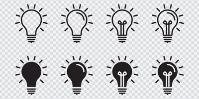 verlichten creativiteit met onze licht lamp icoon reeks een verzameling van vernieuwend ideeën in vlak stijl. vector