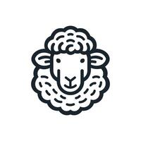schapen icoon, dier hoofd. lam symbool. illustratie vector