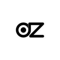 zo, oz, z en O abstract eerste monogram brief alfabet logo ontwerp vector